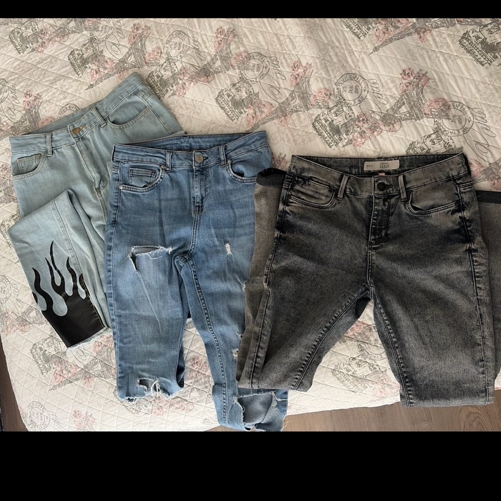 3 pair of Jeans Topshop Gray Skinny Jeans
